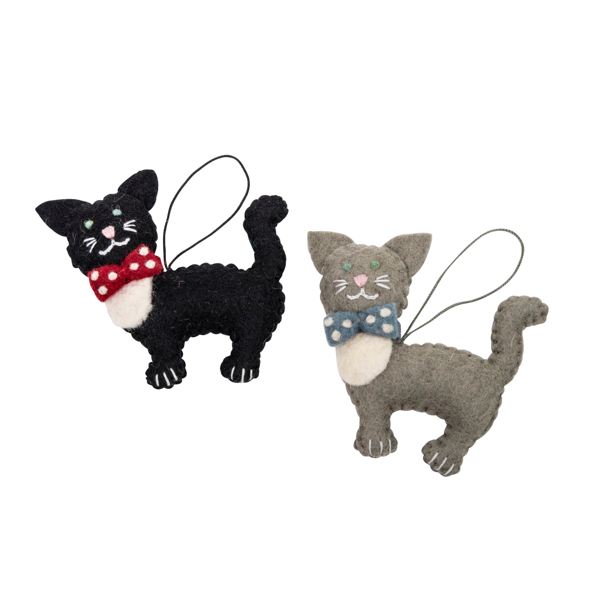 Bow Cat Ornaments