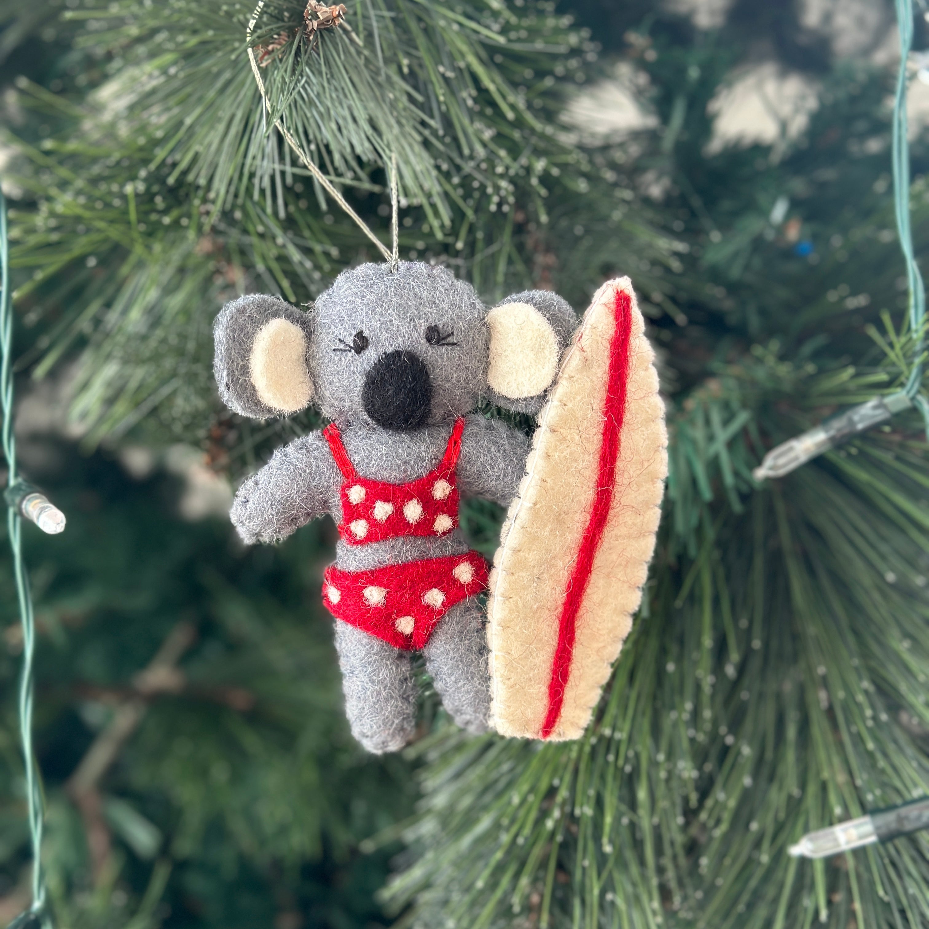 Surfing Koala Ornaments
