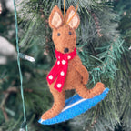 Kangaroo Surfer Ornament