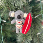 Surfing Koala Ornaments
