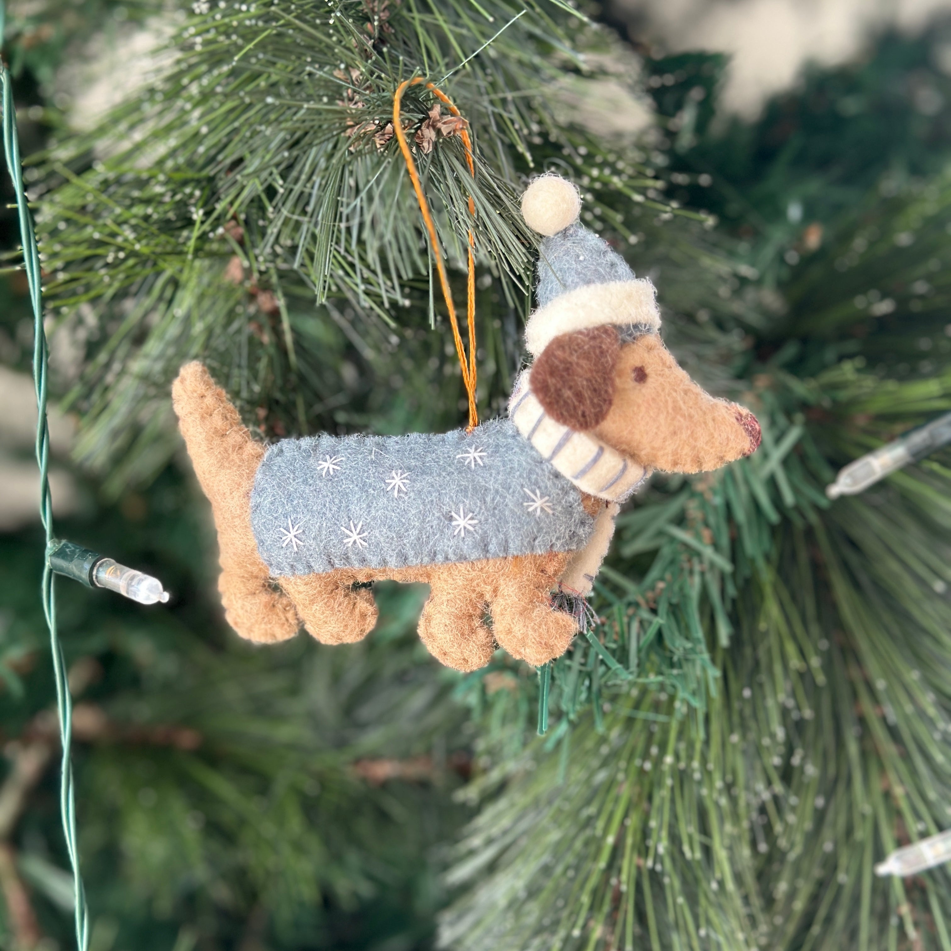 Festive Dachshund Ornament
