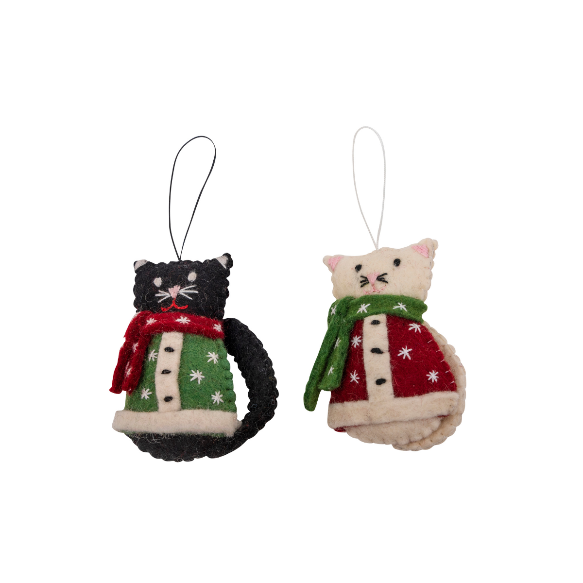 Coat Cat Ornaments