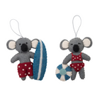 Surfing Koala Ornaments