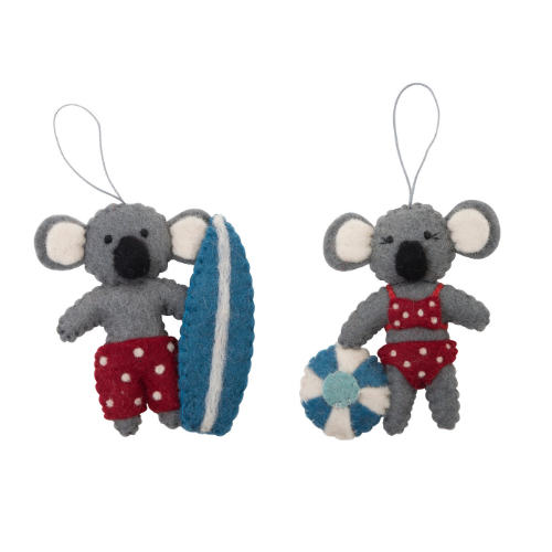 Surfing Koala Ornaments