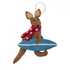 Surfing Kangaroo Ornament