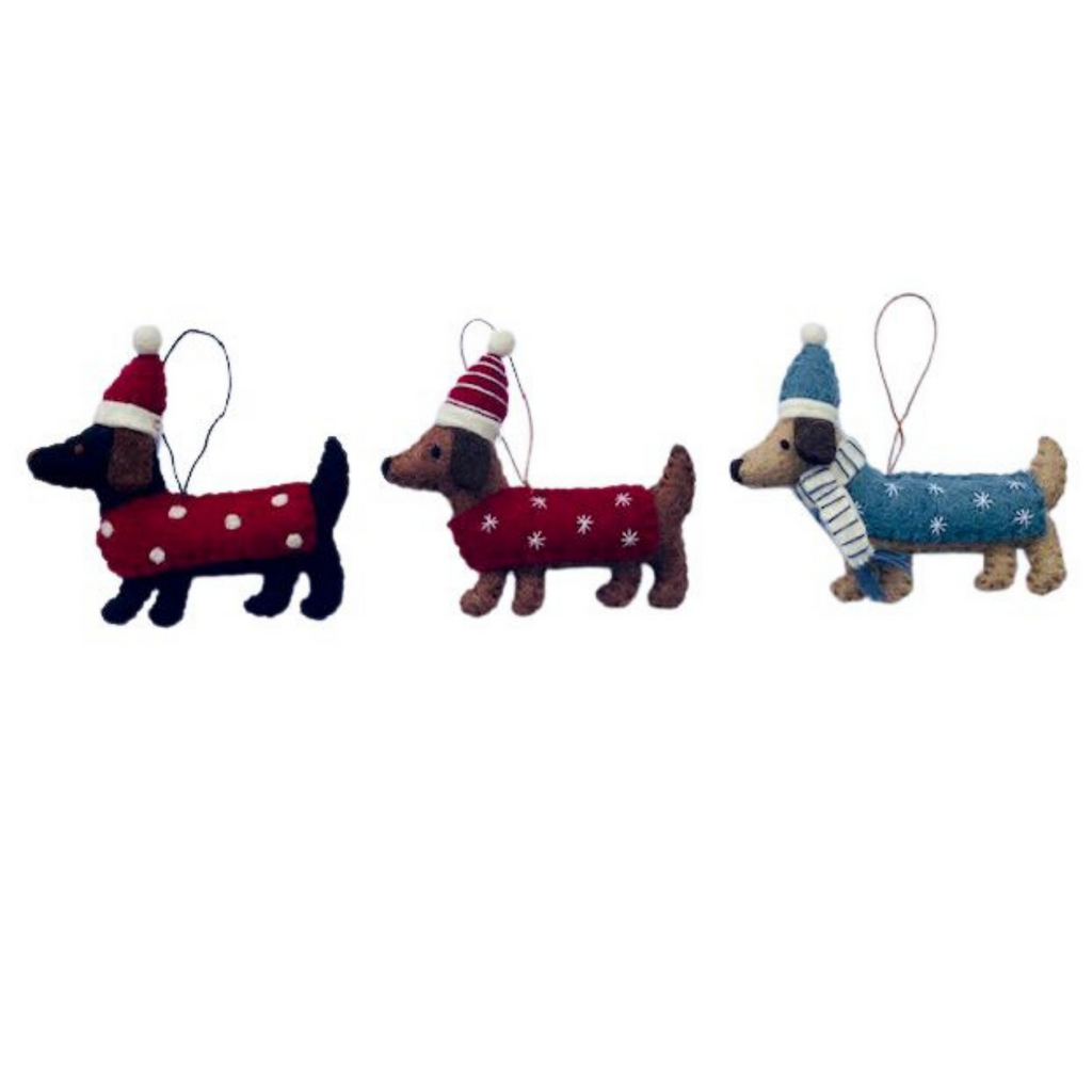 Festive Dachshund Ornament