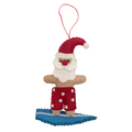 Surfing Santa Ornament