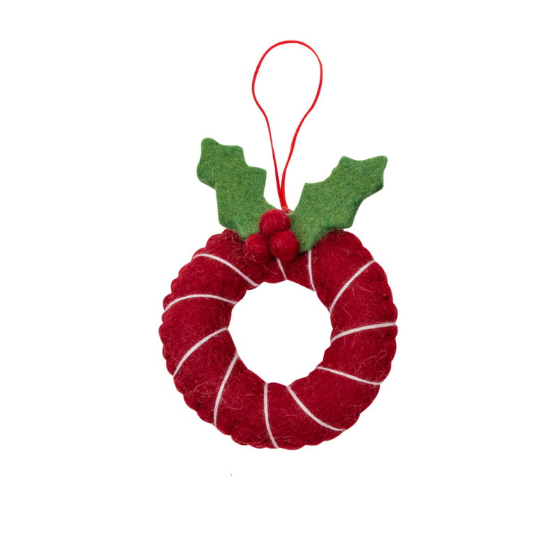 Holly Wreath Ornament