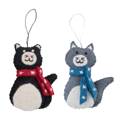 Scarf Cat Ornaments