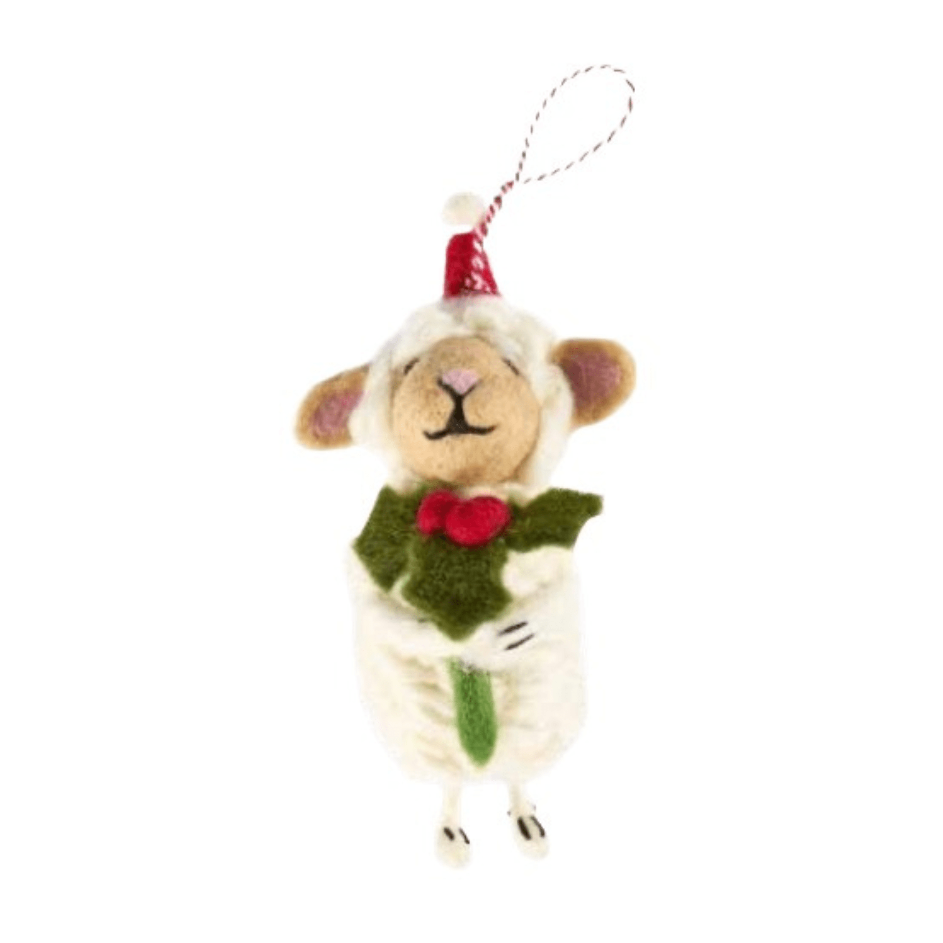 Holly Sheep Ornament