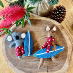 Surfing Kangaroo Ornament