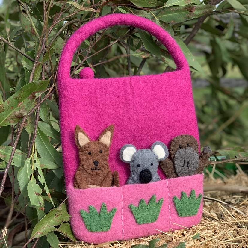 Aussie Puppet Play Bag