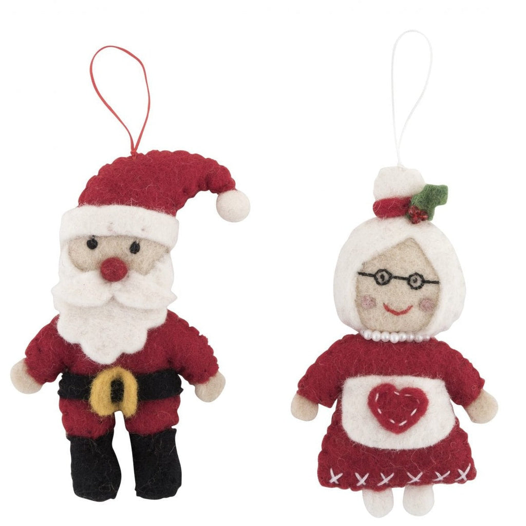 Claus Couple Ornaments