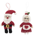 Claus Couple Ornaments