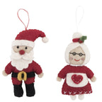 Claus Couple Ornaments